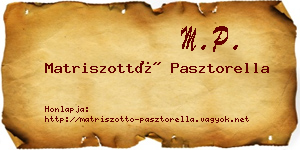 Matriszottó Pasztorella névjegykártya